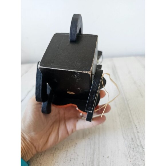 Mini cat birdhouse Halloween unique decor wooden jointed shabby chic hanging - Picture 10 of 14